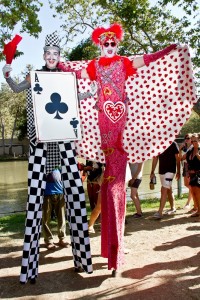 Lighting In A Bottle 2012, Alice in Wonderland, Chico Burner & Stephen Hues with Stilt Circus, SoCal.