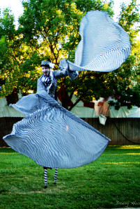 California State Fair 2012, Stephen Hues with Stilt Circus, Sacramento; photo by Doug Hurley, costume by Stephen Hues.