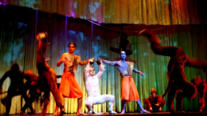 Ramayana 2k3, "Tumbling, rope-swinging and a climatic battle that has some actors on stilts are impressively choreographed by Stephen Hues." Neil Genzlinger, New York Times